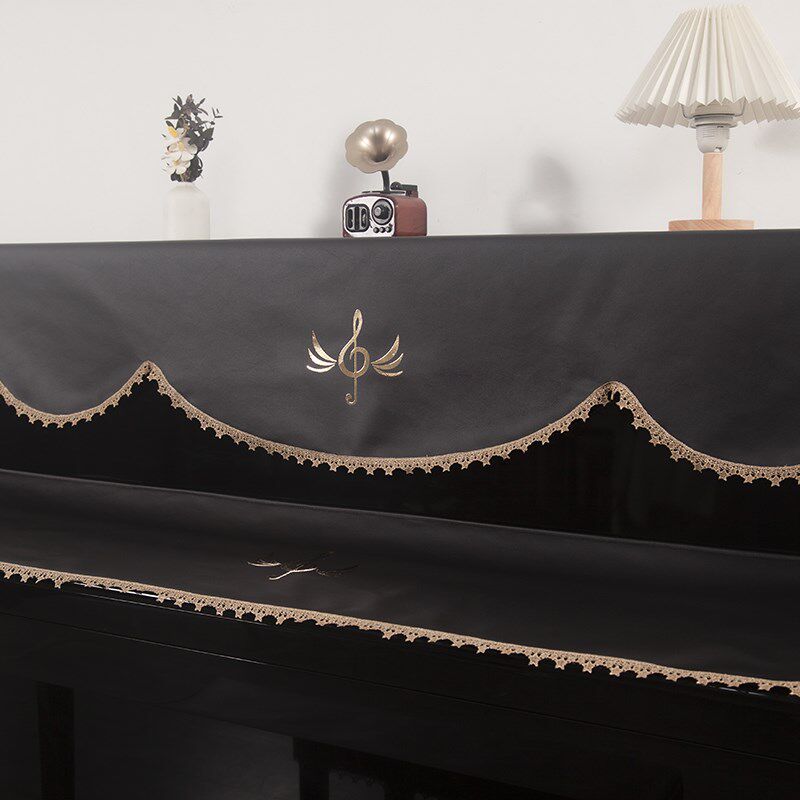 高档轻奢钢琴罩现代简约钢琴布凳套罩加厚半罩防水盖布钢琴防尘罩