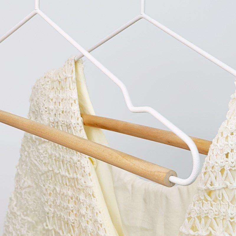 铂耐原木榉木铁艺衣架金属实木衣挂高级挂衣裤挂多功能衣柜高档撑