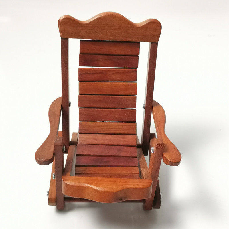 实木手机架花梨木创意木质桌面懒人支架红木微家具躺椅小摆件