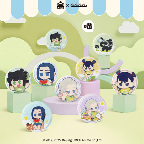 GuGuGuGu 罗小黑战记纳凉夏日系列马口铁徽章盲抽周边