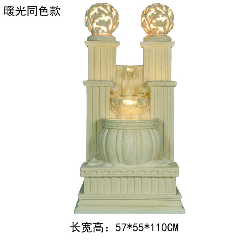 人造砂岩石欧式雕花靠墙玄关园林庭院阳台客厅水景流水摆件喷泉