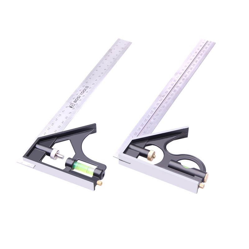 组合角尺多功能万用直角尺90度不锈钢加厚活动木工尺子