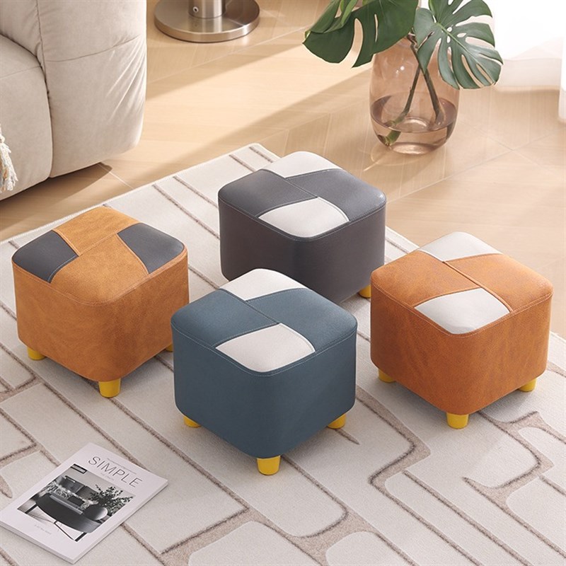 家用小凳子科技布门口换鞋凳茶几凳创意软包简约矮凳沙发脚踏板凳