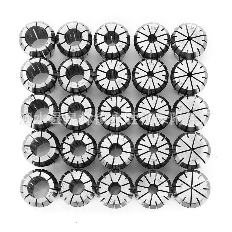 25Pcs ER32公制弹簧夹头弹性筒夹适合数控铣床雕刻机夹头