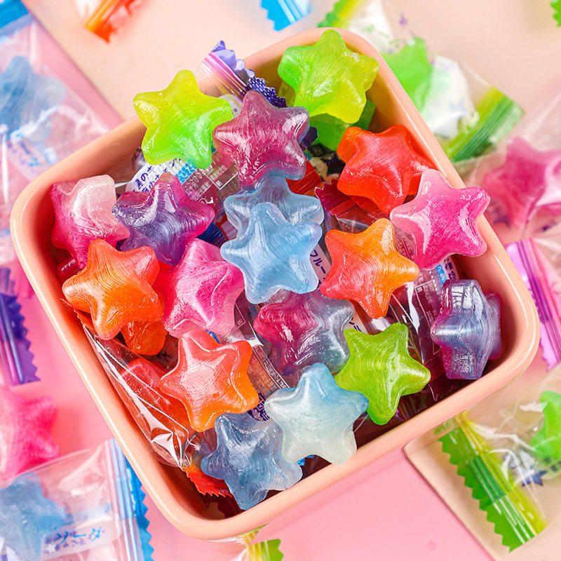 星星糖十二星座水果味糖果硬糖休闲追剧零食彩色五角星可爱儿童糖
