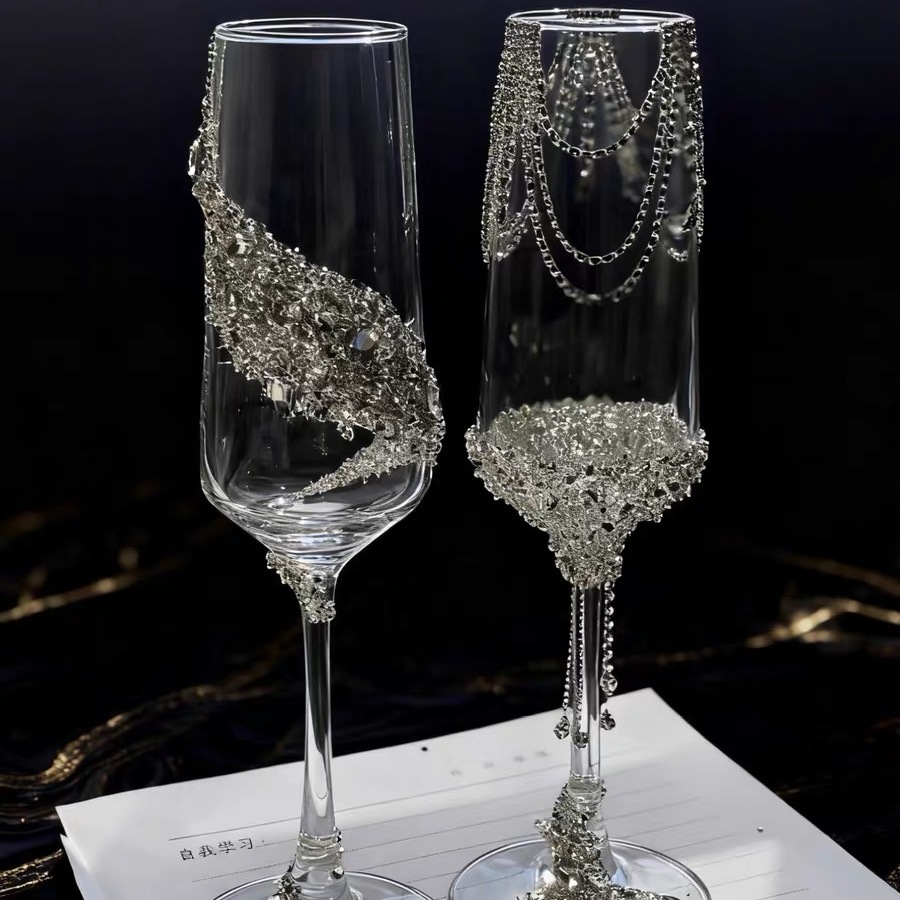 DIY材料包香槟杯结婚订婚礼物