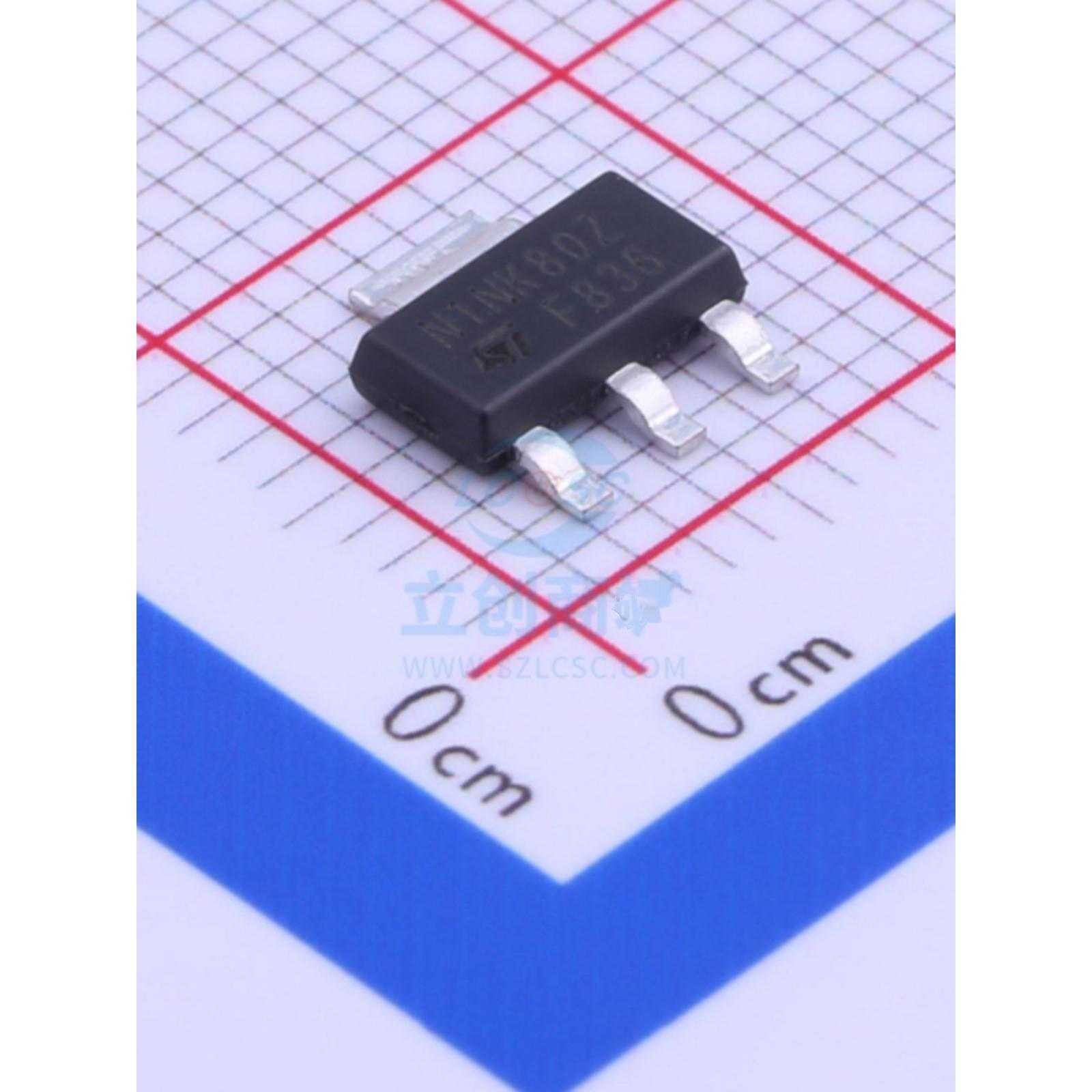 MOS管 STN1NK80Z N1NK80Z贴片场效应管 SOT223 800V 0.25A N沟道