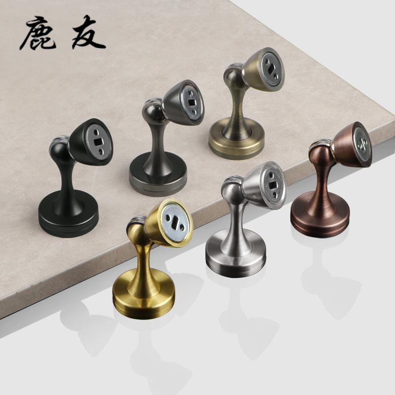 锌合金门吸强磁墙吸防撞防盗门磁铁吸门器打孔式门档防风门阻厕所