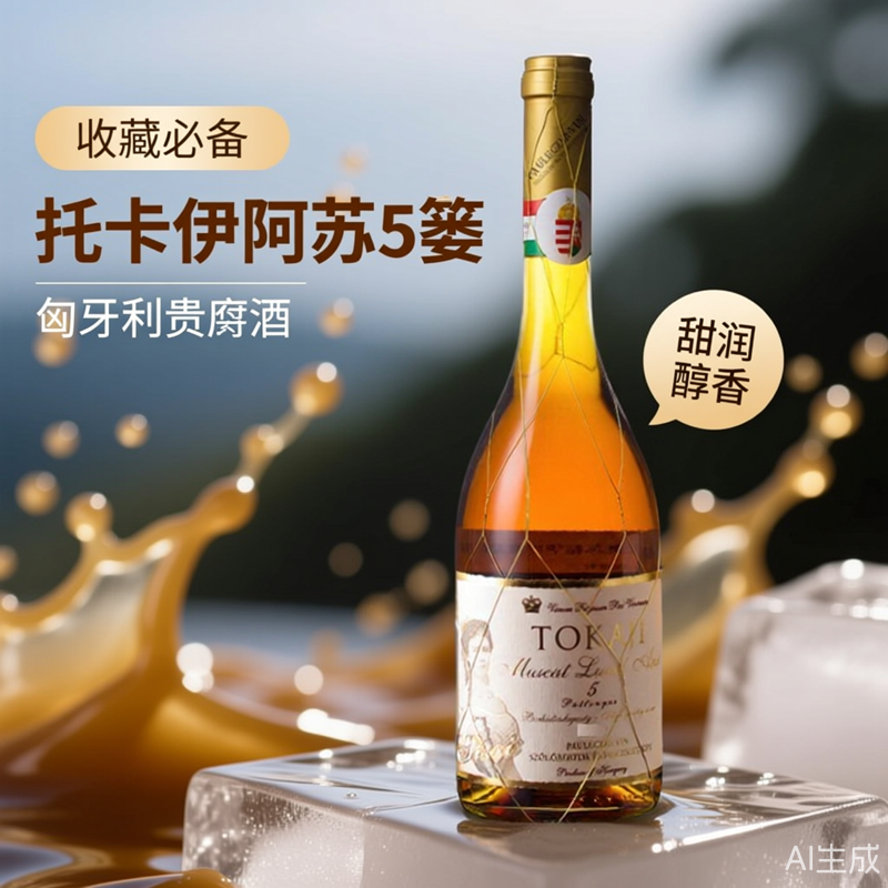 匈牙利保罗金线托卡伊tokaji茜茜公主5篓5P贵腐甜白葡萄酒18年份