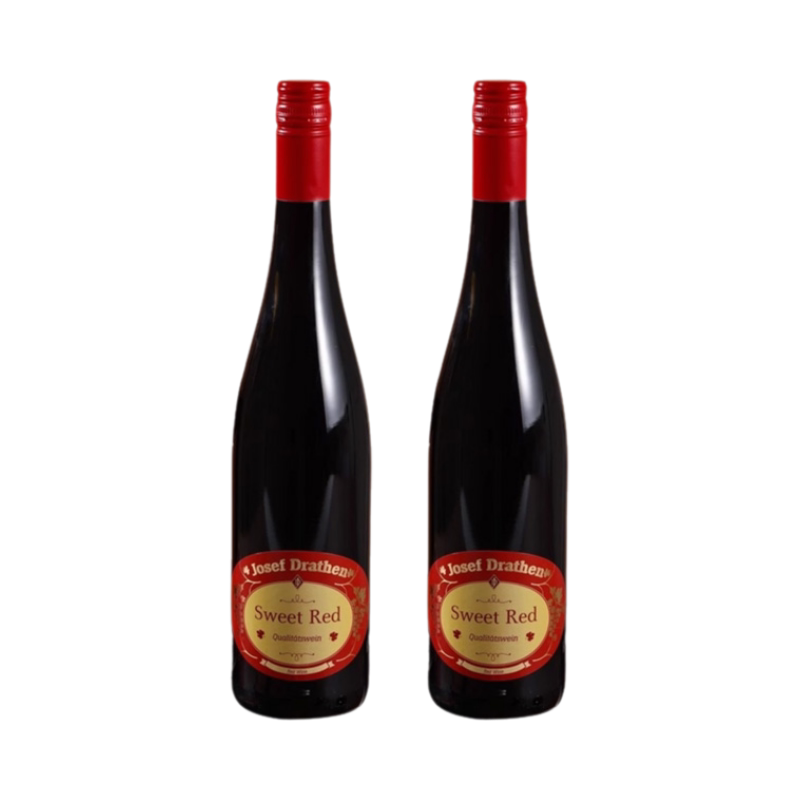德国进口德哈森金玛利亚甜红葡萄酒QBA红酒750ml*2瓶组合装