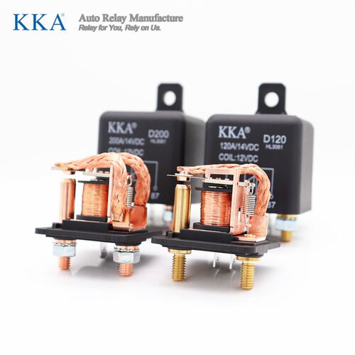 热销200A大电流汽车继电器120A直流启动12V24QV电瓶电源启动长时