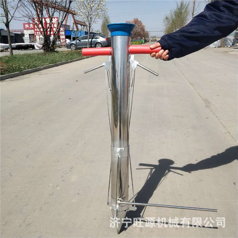热销湖南手提烟苗移栽机q 不锈钢栽苗器 不锈钢三开口蔬菜移栽机