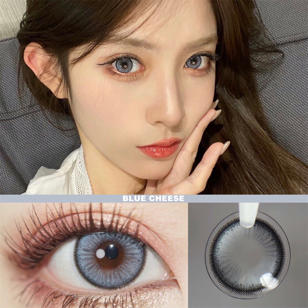 蓝纹奶酪南瓜马车棕色美瞳年抛大直径混血自然隐形眼镜官方旗舰店