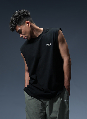 INSIDEDOT基础款LOGO印花坎肩背心男夏季新款宽松休闲无袖t恤汗衫