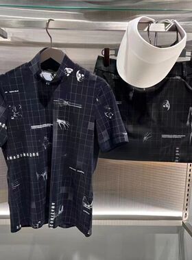 女士夏季高尔夫服装冷感运动休闲翻领短袖短裙套装百搭舒适户