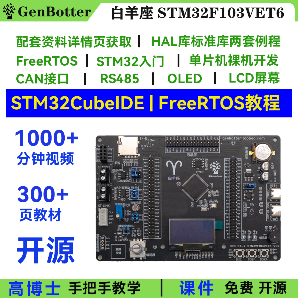 高博士STM32F103VET6开发板图片