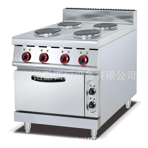 EH-887B商用立式电热四头圆形板煮食炉连电焗炉 烤箱 拉伸款豪华