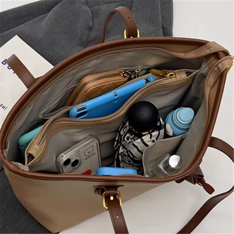 通勤大容量分区托特包