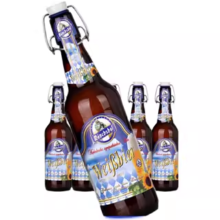 德国原装进口猛士小麦白啤酒大瓶 3瓶装混浊型高浓度啤酒宴请聚会