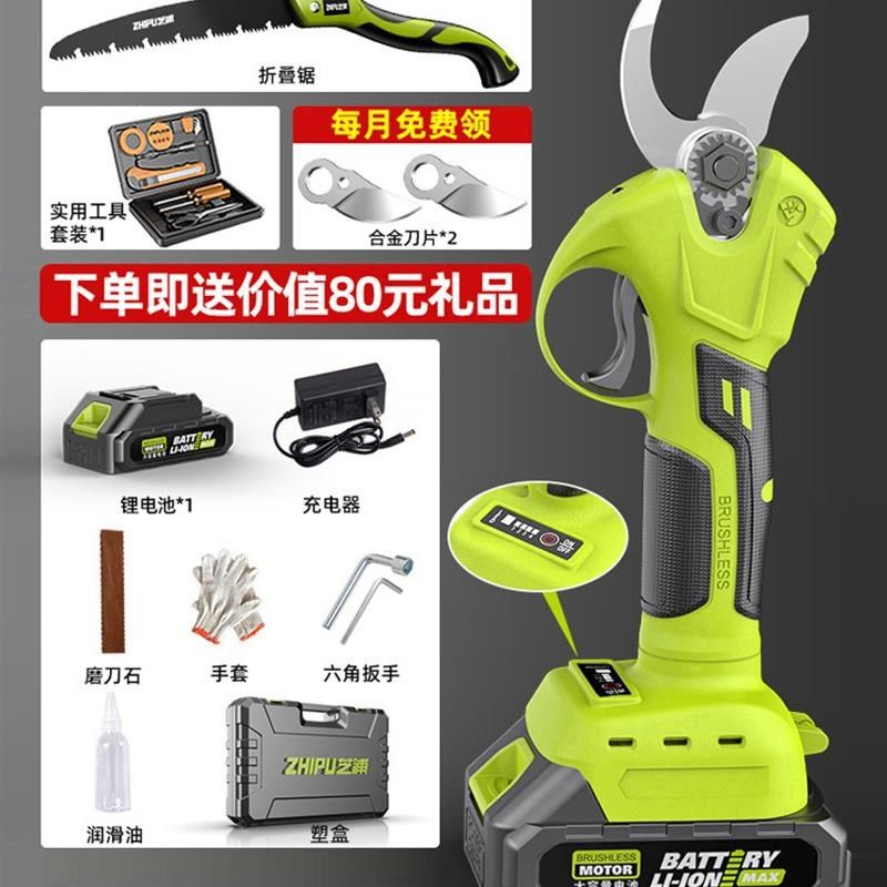 电剪刀剪树枝果树充电式电动修枝剪树枝剪刀锂电池专用园艺电枝剪
