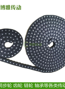 工程塑料RSPC4060PC输送链条链轮传动短节距耐磨防静电链条白黑色