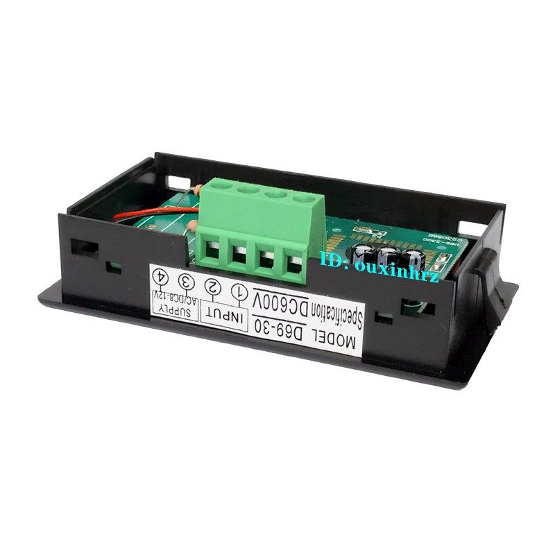 0-12V24V120V600V直流数显电压表表液晶显示8-12V隔离供电D69-30