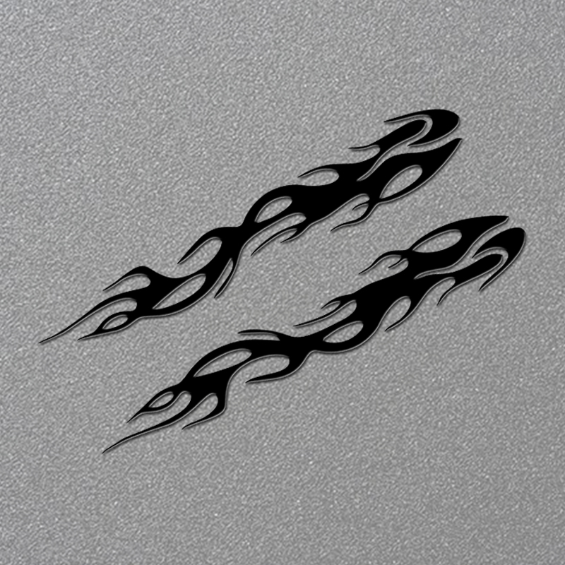 反光镭射火焰条车贴机车贴纸地平线街车电动汽车侧面车身划痕贴