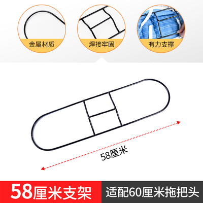 尘推杆加厚镀锌拖把杆子除尘拖把夹子头除尘拖把架排拖布支架平板