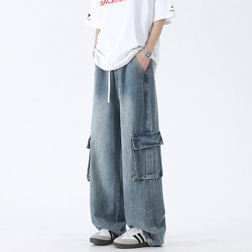 美式复古工装牛仔裤男款
