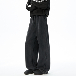 ZSEE秋季新品卫裤男美式潮牌宽松直筒垂感阔腿百搭休闲运动长裤