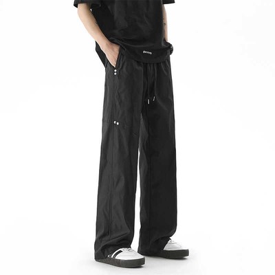 ZSEE夏季薄款直筒冰丝裤