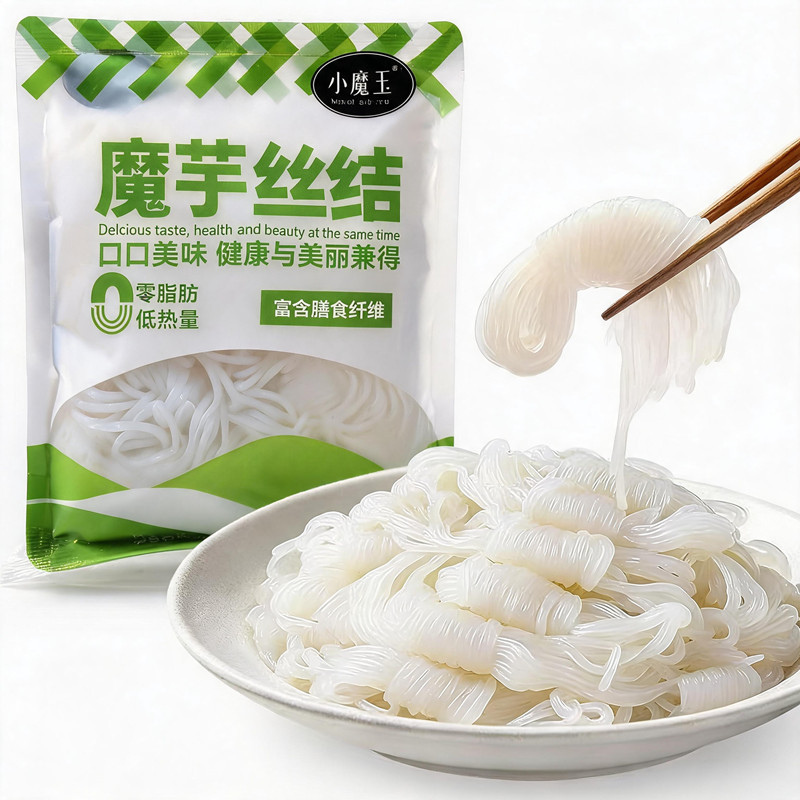 魔芋丝结0脂0糖低卡方便速食食品免煮商用批发火锅食材配菜关东煮