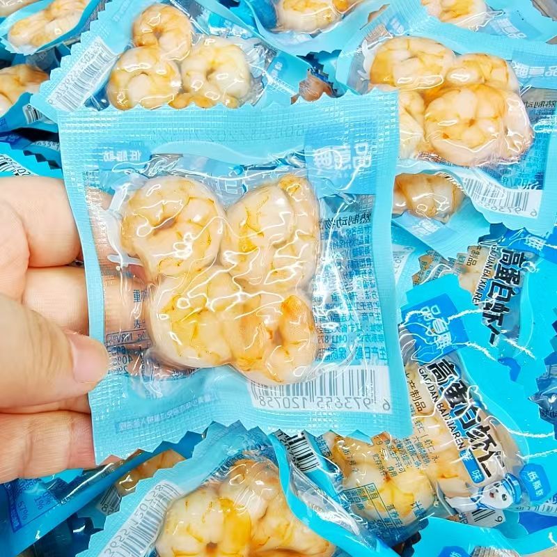 大连特产品意鲜高蛋白虾仁即食零食海鲜独立包装对对虾佐餐小吃