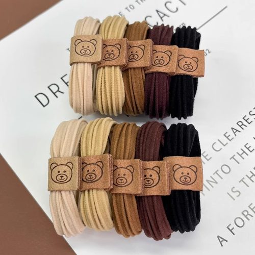 【10条】小熊发圈高弹力橡皮筋头绳女扎头发耐用发绳可爱简约头饰