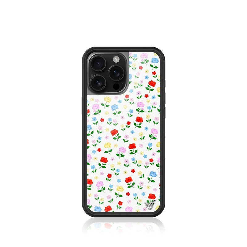WFWE联名草原花卉苹果16Pro手机壳适用iPhone15/14//13/12Pro/Max/plus可爱小鼠保护套硅胶防摔欧美时尚