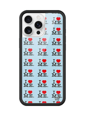 wildflow联名I Heart Me丨Blue蓝色爱自己手机壳适用苹果17Pro新iphone16/15/14/13/12/Pro/Max/Plus防摔保护