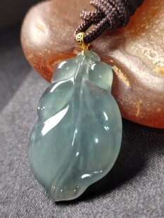 米町珠宝 大业有成木那蓝钢天然缅甸翡翠A货吊坠挂饰金枝玉叶