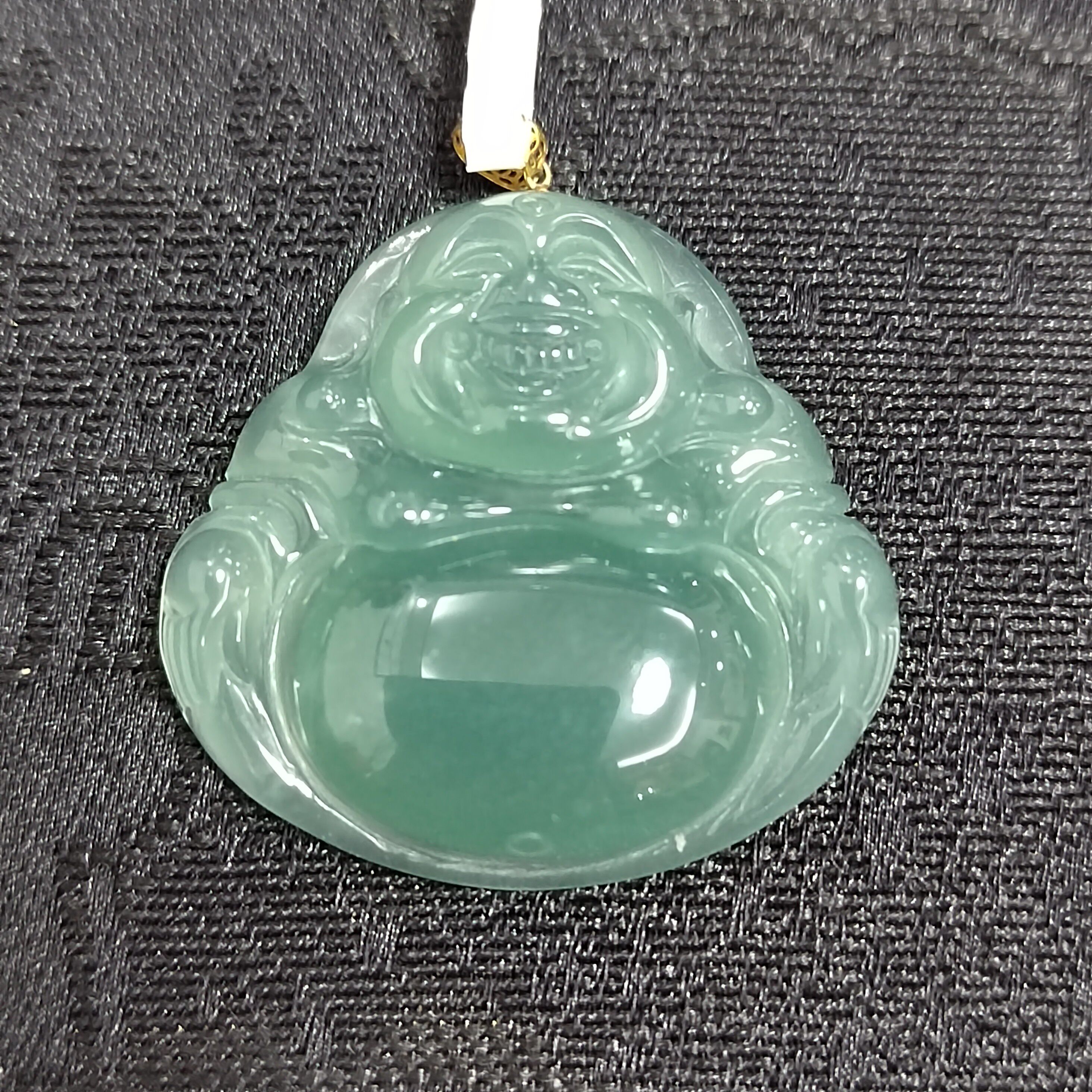 米町珠宝 佛公湖水绿天然缅甸翡翠a货吊坠挂饰