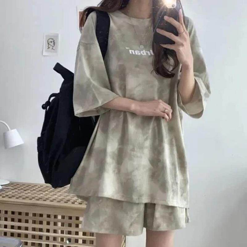 5色运动套女装2025夏季新款薄款上衣短裤休闲两件套女紫色