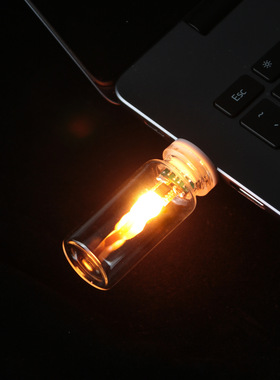 火焰氛围灯仿真usb壁炉假户外桌面小夜灯照明灯夜灯车载便携式迷