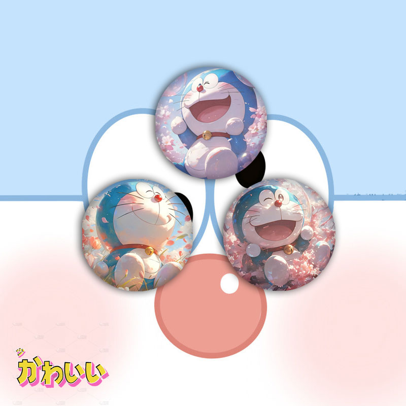 机器猫小叮当哆唻a梦吧唧挂件定制痛包谷子动漫ACG