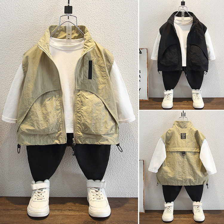 免烫处理半高领常规款聚酯纤维拉链马甲,童装/婴儿装/亲子装,马甲,淘宝优惠券,粉丝福利购,淘宝优惠卷