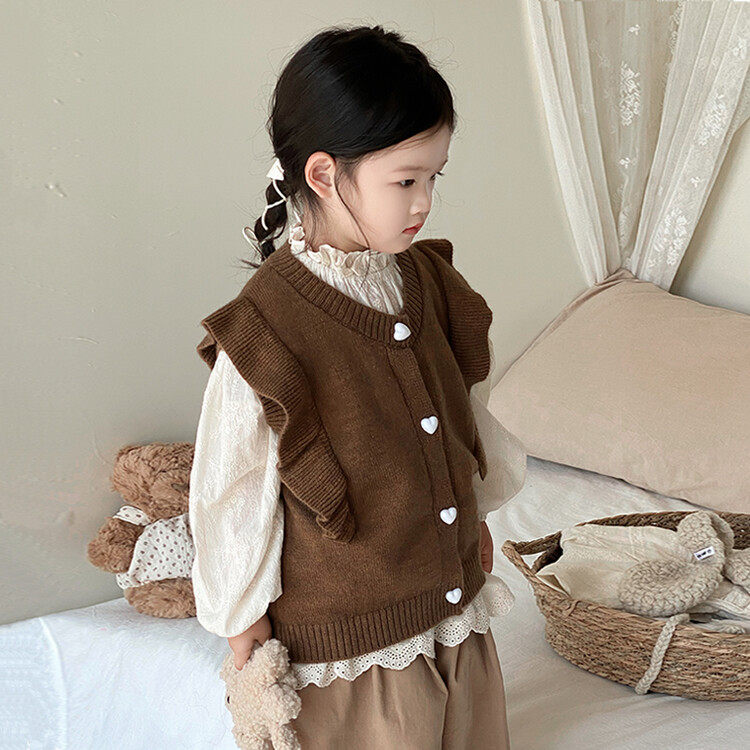 褶皱圆领常规款合成材料扣子马甲,童装/婴儿装/亲子装,马甲,淘宝优惠券,粉丝福利购,淘宝优惠卷