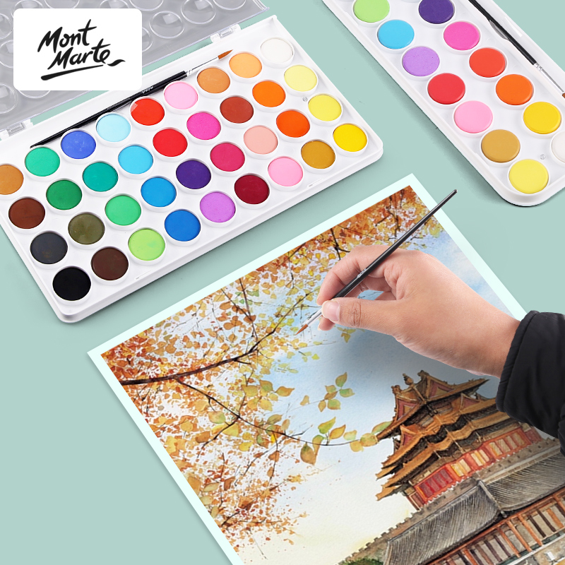 蒙玛特儿童水彩颜料水彩画可水洗