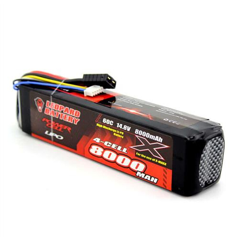 traxxas 大X-MAXX遥控车用 8000MAH 4S 14.8V 60c豹牌锂电池 LIPO 玩具/童车/益智/积木/模型 遥控车升级件/零配件 原图主图