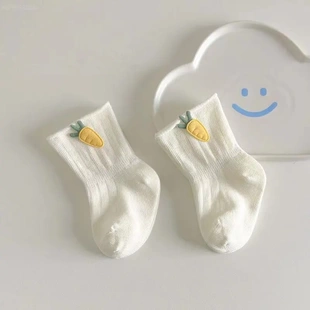 6月新生儿宝宝袜子婴幼儿袜子防掉透气不勒 婴儿袜子春秋夏季