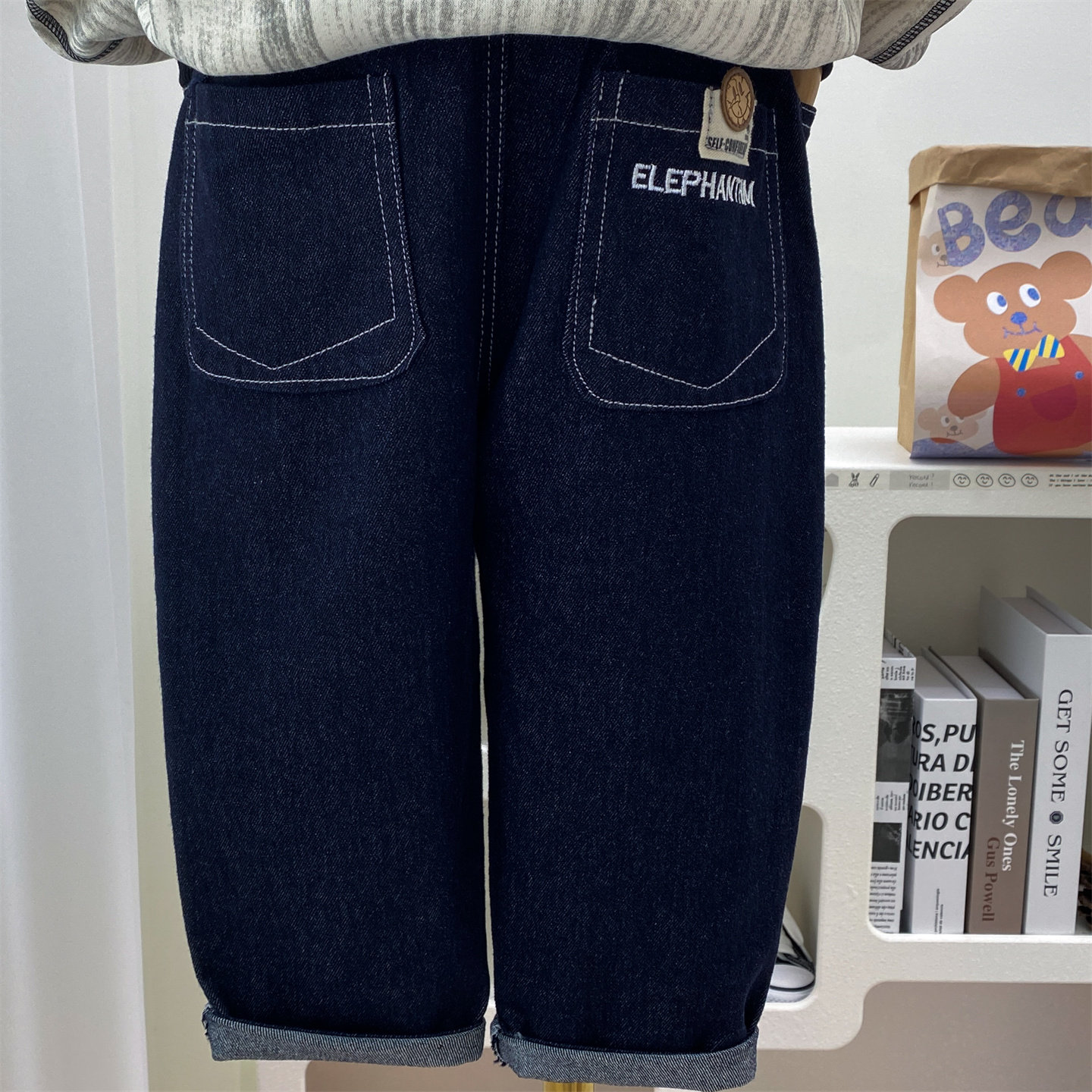 男童牛仔裤春秋新款外穿痞帅深色裤子小男孩宝宝秋装弹力柔软长裤,童装/婴儿装/亲子装,裤子,淘宝优惠券,粉丝福利购,淘宝优惠卷