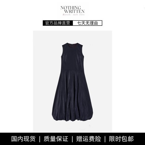 【现货】NOTHING WRITTEN无袖蓬松褶裥泡芙裙连衣裙女 夏季裙子