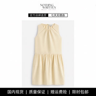 【现货】NOTHING WRITTEN郁金香裙休闲版型无袖连衣裙黄色夏新品