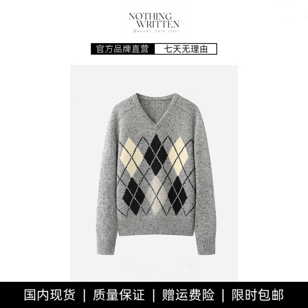 【现货】NOTHING WRITTEN针织衫费尔岛毛衣含绵羊毛圆领上衣